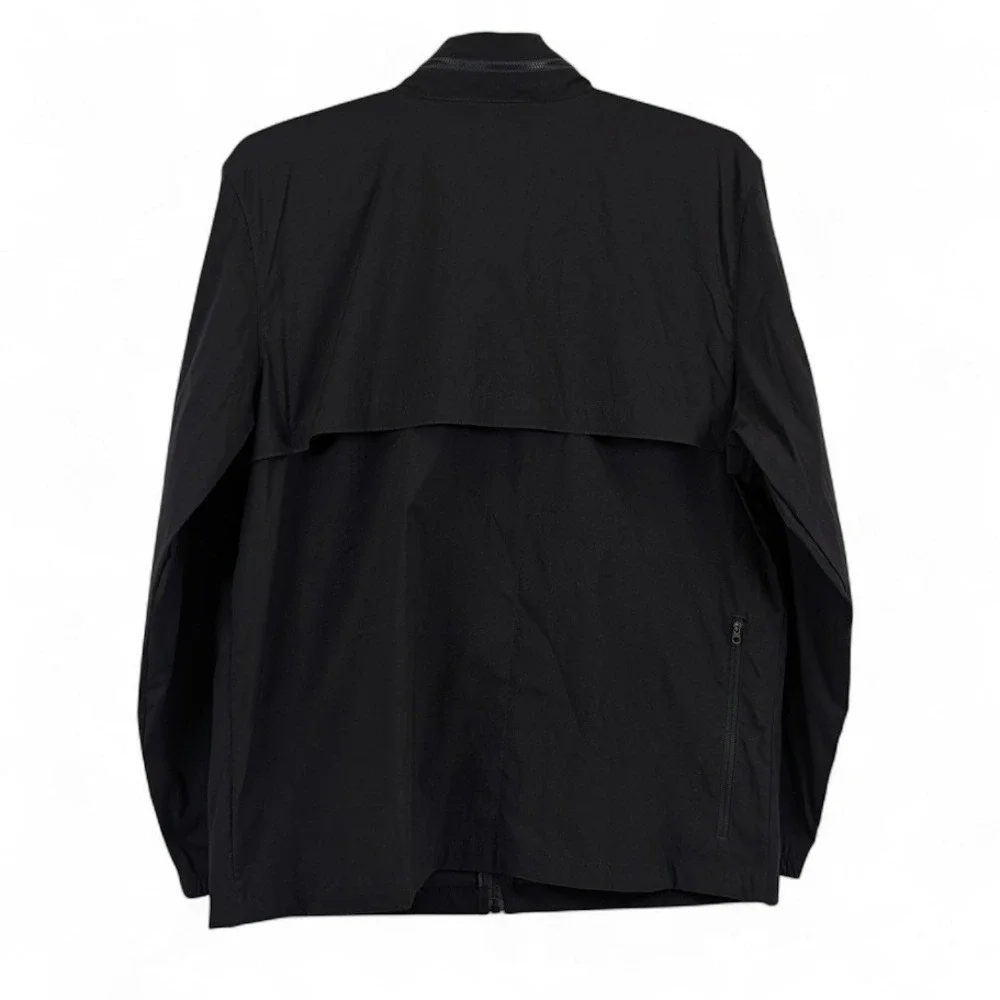 The North Face Mens Packable Travel‎ Jacket Mens XL Black Logo Hidden Hood Gorp